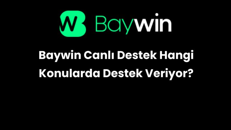 Baywin Canlı Destek Hangi Konularda Destek Veriyor?