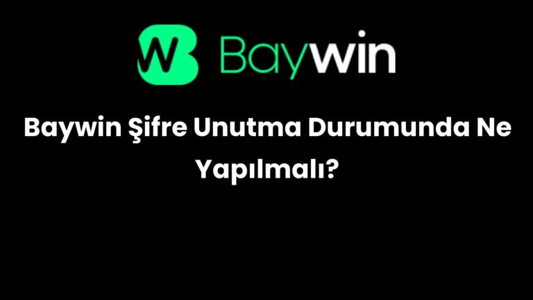 Baywin Şifre Unutma Durumunda Ne Yapılmalı?