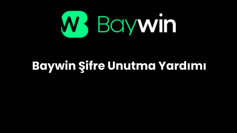 Baywin Şifre Unutma Yardımı